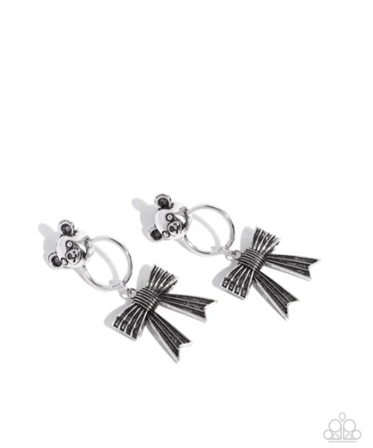 Bear in Mind Silver Earrings