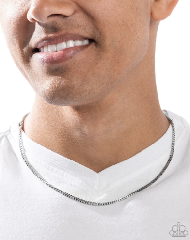 Boxing Beginning Silver Men's Necklace