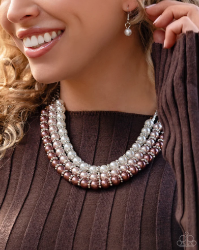Promising Promenade Brown Necklace