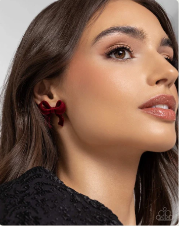 Dapper Dedication Red Earrings
