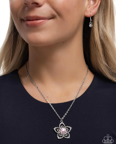 Floral Flow Pink Necklace