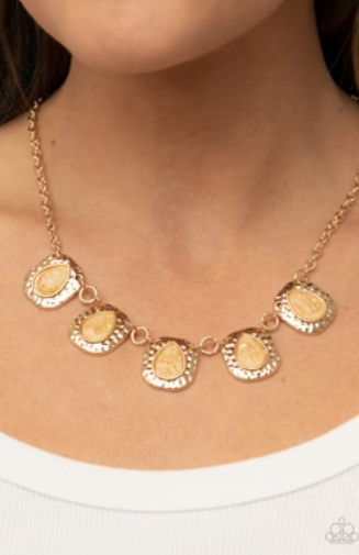 Mayan Masterpiece Gold Necklace