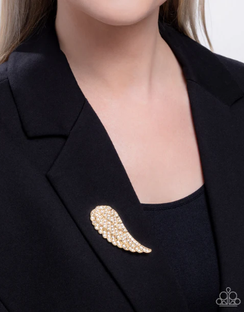 Angelic Affections Gold Brooch