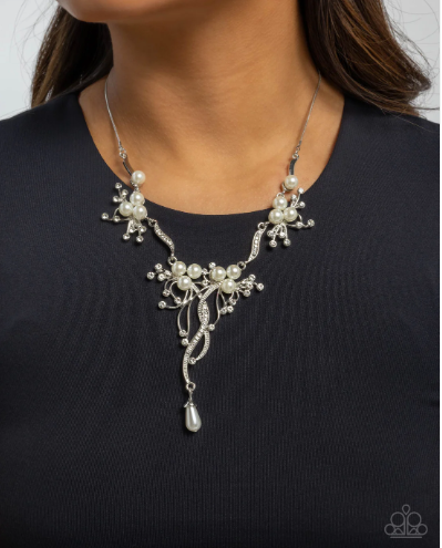 Grapevine Getaway White Necklace