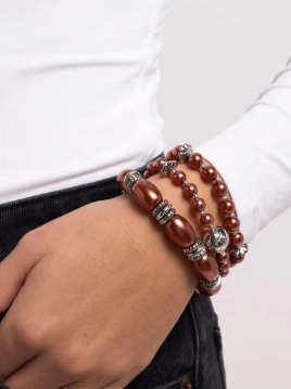 SMOOTH STACKS BROWN BRACELET