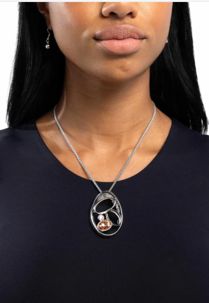 Dramatic Destiny Orange Necklace