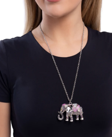 EDUCATED ELEPHANT PURPLE NECKLACE