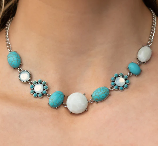 COWBOY CATWALK BLUE NECKLACE