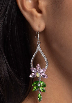FLORAL FUSS PINK EARRING