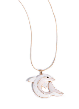 DOLPHIN DIVE GOLD NECKLACE