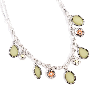 FANCY FINISH GREEN NECKLACE
