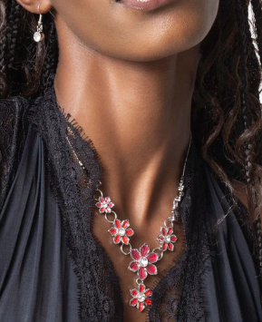 Compatibly Chic Red Necklace