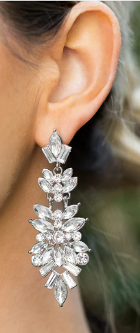 Frozen Fairytale White Earrings