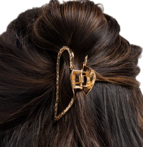 Heartfelt Hint  Gold Claw Clip