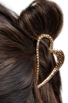 Heartfelt Hint  Gold Claw Clip