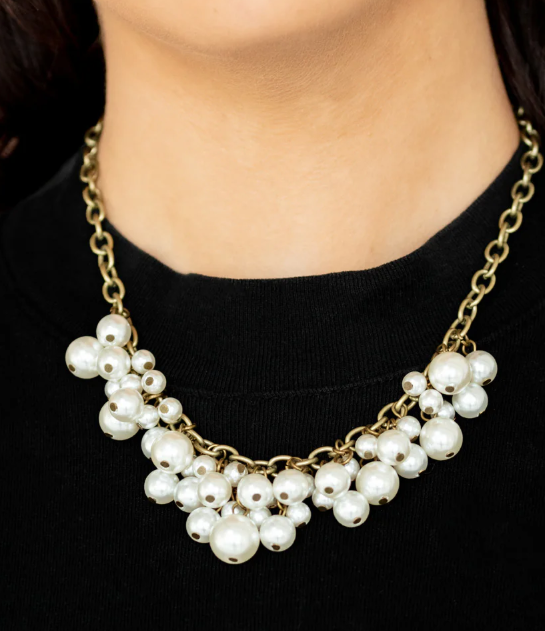 Down For The Countess Brass Necklace