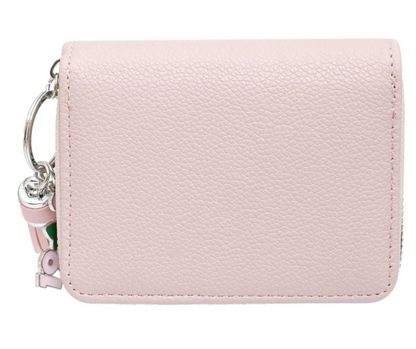 Alpha Kappa Alpha Sorority Paraphernalia Women's Pink Keychain Zipper Wallet