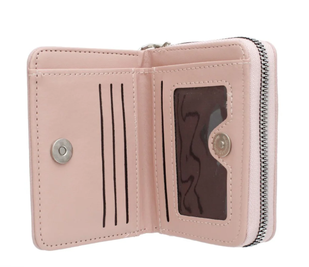 Alpha Kappa Alpha Sorority Paraphernalia Women's Pink Keychain Zipper Wallet