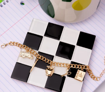 Schools in Session Gold Bracelet