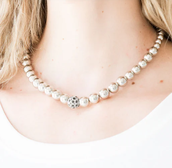 High Stakes Fame Silver Necklace