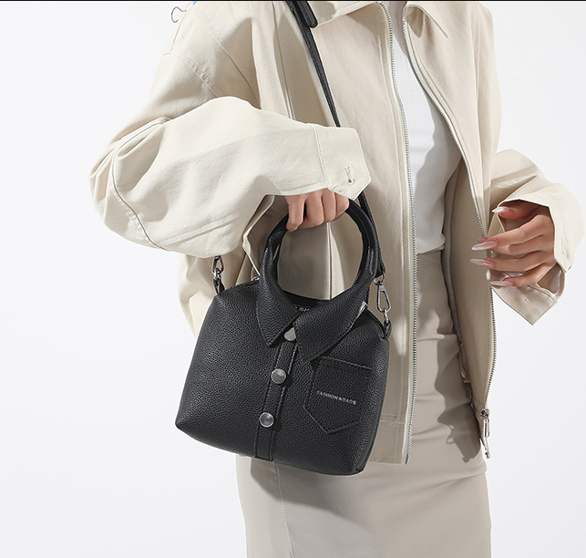 Black Personalized Shirt Square Crossbody Shoulder Bag