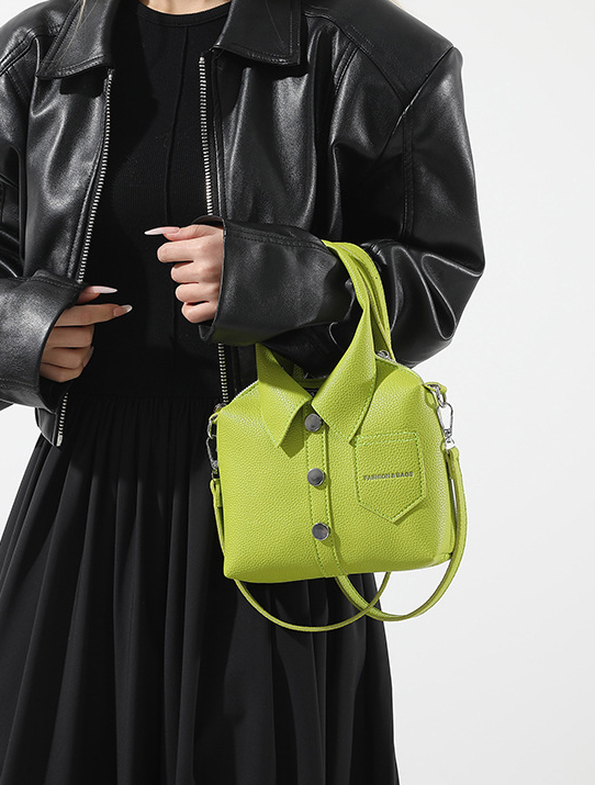 Lime Green Personalized Shirt Square Crossbody Shoulder Bag