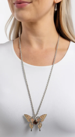 Showstopping Shuttle Brown Necklace