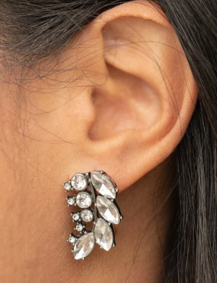 Flawless Fronds White Post Earrings