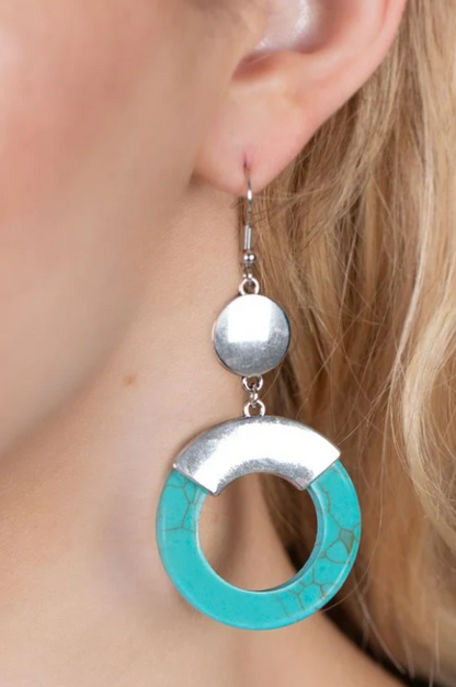 Entrada at Your Own Risk Blue Earring