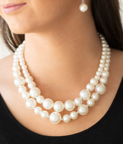 THE MORE THE MODEST WHITE NECKLACE