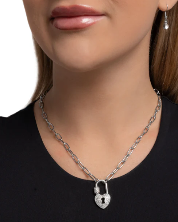 Padlock Potential White Necklace