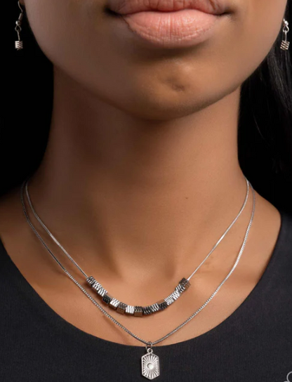 Layered Legato Silver Necklace