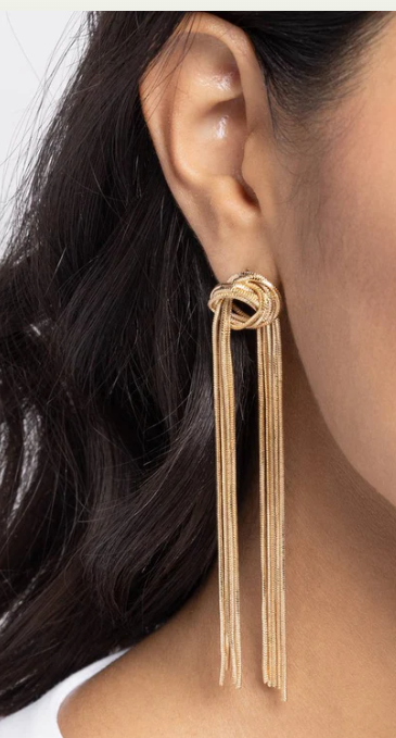 All Strands On Deck Gold Post Earring