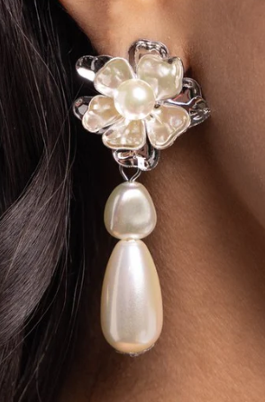Esteemed Elite White Clip On Earring