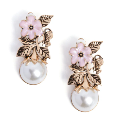 Elegant Evolution Gold Clip On Earring