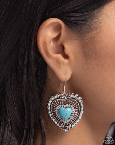 Antiqued Advocate Blue Earring