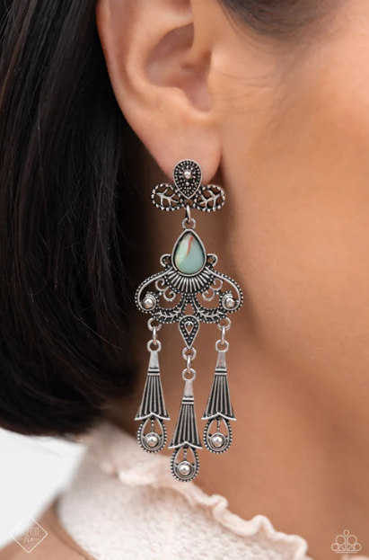 Revered Rustic Blue Earrings