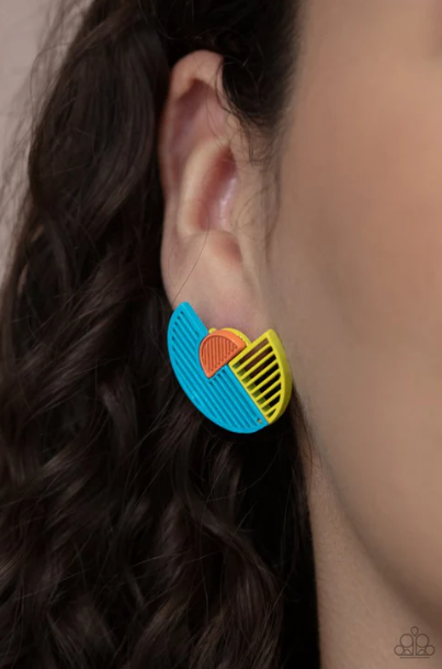 It's Just an Expression Blue Earrings