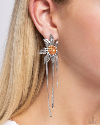 Pearl Panorama Orange Post Earrings