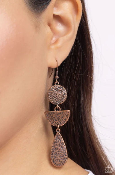 Artisanal Allure Copper Earrings