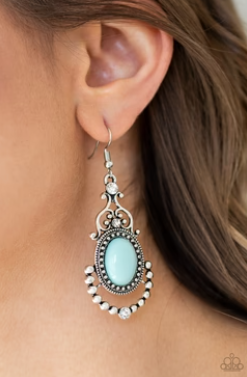 CAMEO and Juliet Blue Earrings