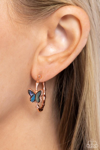 Butterfly Beginning Copper Earrings