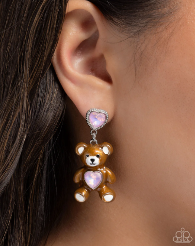 TEDDY TRINKET PURPLE EARRINGS