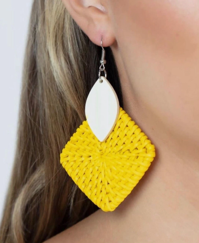 Sabbatical WEAVE Yellow Earrings