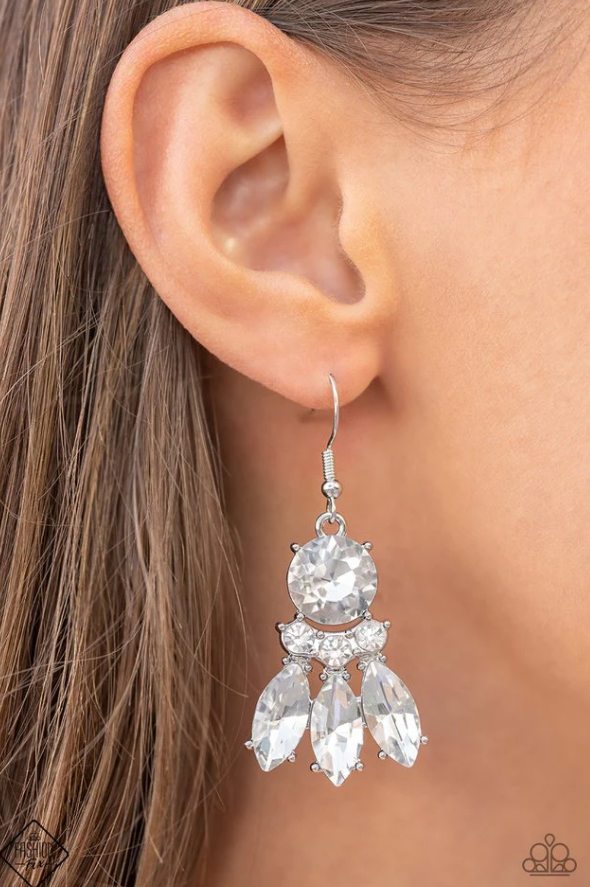 To Have and to SPARKLE White Earrings