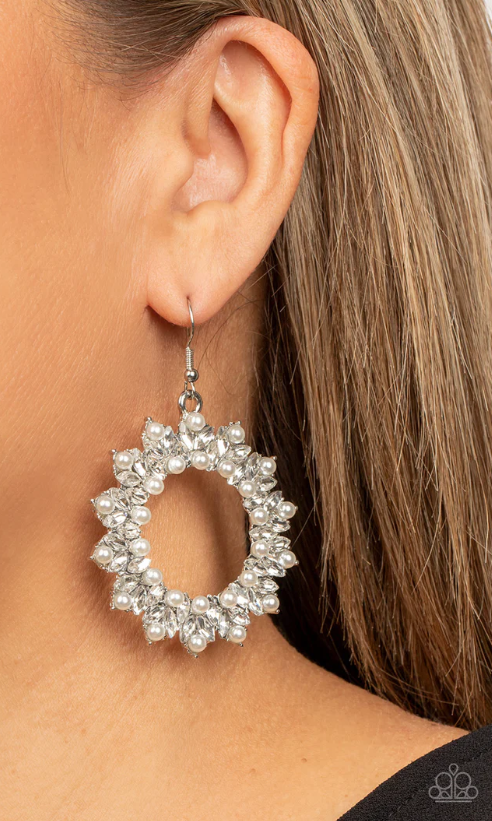 Combustible Couture White Earrings