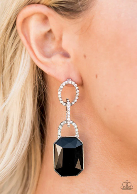 Superstar Status Black Earrings