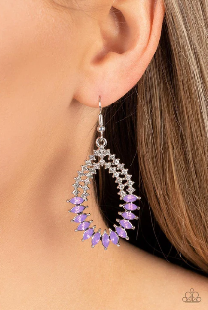 Lucid Luster Purple Earrings