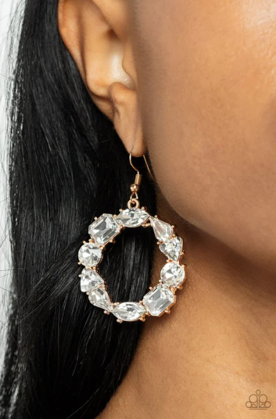 Glowing in Circles Gold Earrings