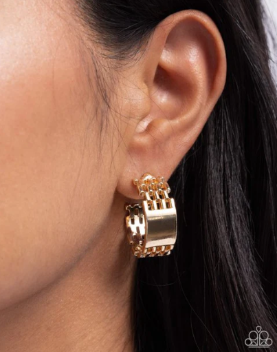 Interlocked Immunity Gold Earrings